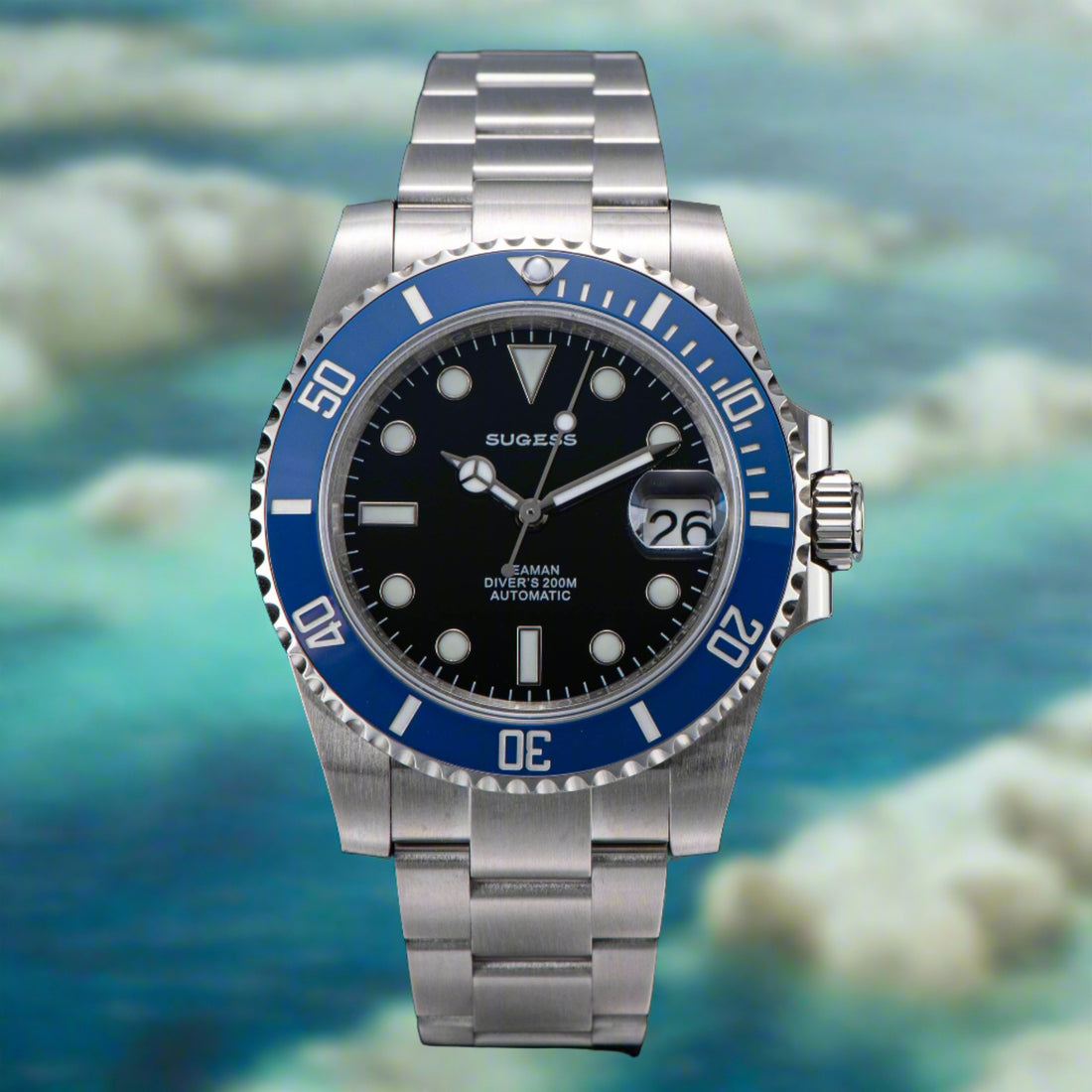 Ocean Star SU116610LB Black Dial Blue Bezel (Seagull ST2130 movement)