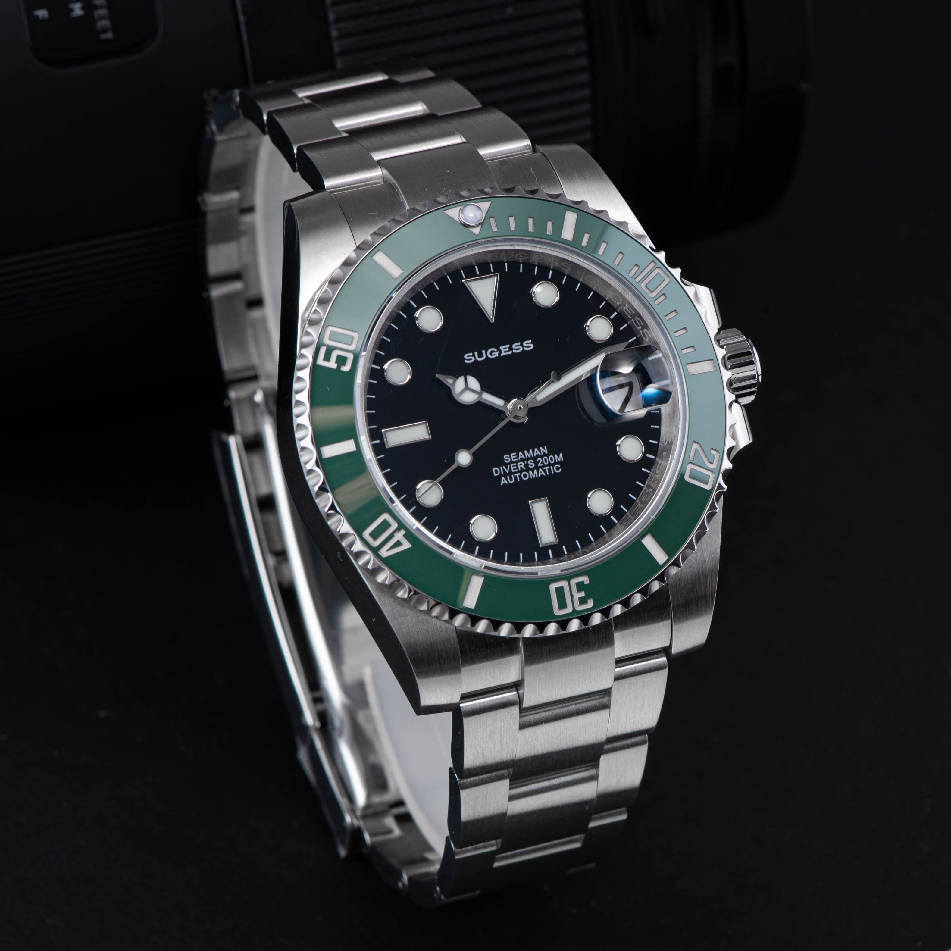時計 sugess ocan star seaman Ocean Star S421 SP126610LV Black Dial Green Bezel Automatic (NH35 move