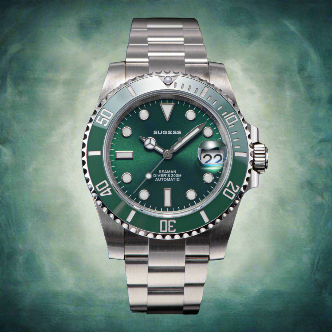 Ocean Star SU116610LV Burst Green Dial Green Bezel Automatic (Seagull ST2130 movement)