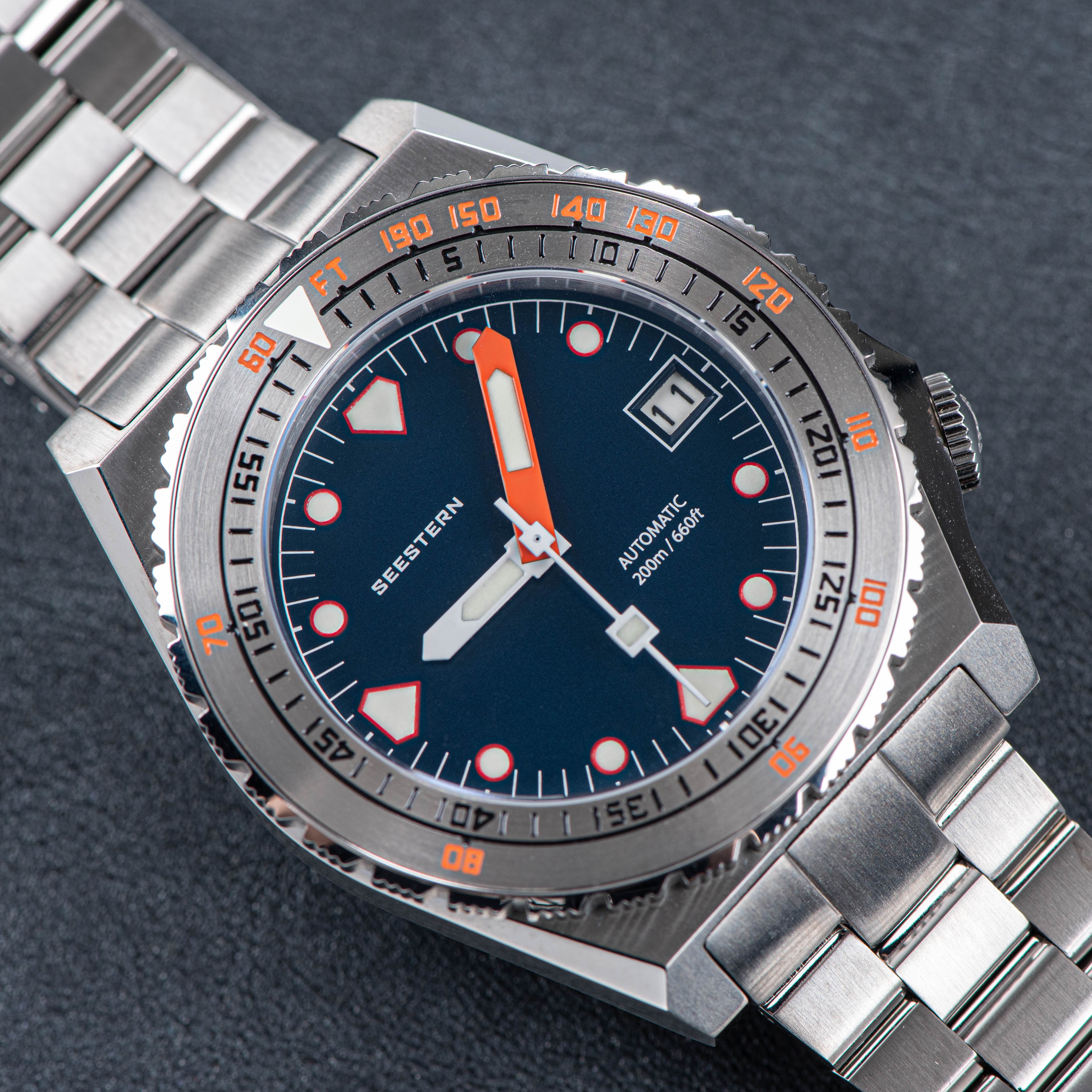 Seestern Sub300T Stainless Steel Ceramic Bezel Seaman NH35A