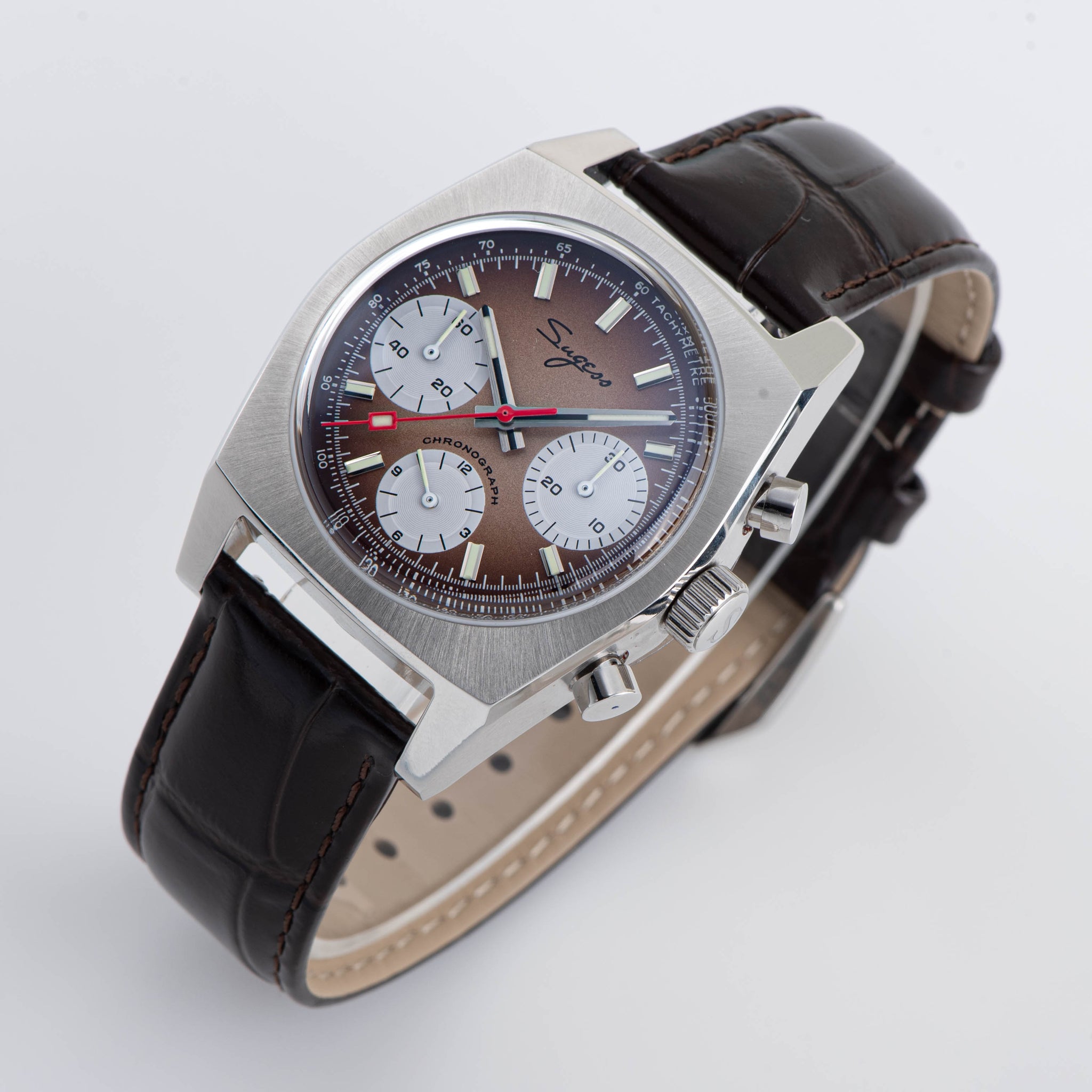 Sugess 40mm 1963 Mineral Glass Seagull ST1901 Movement Chronograph ...
