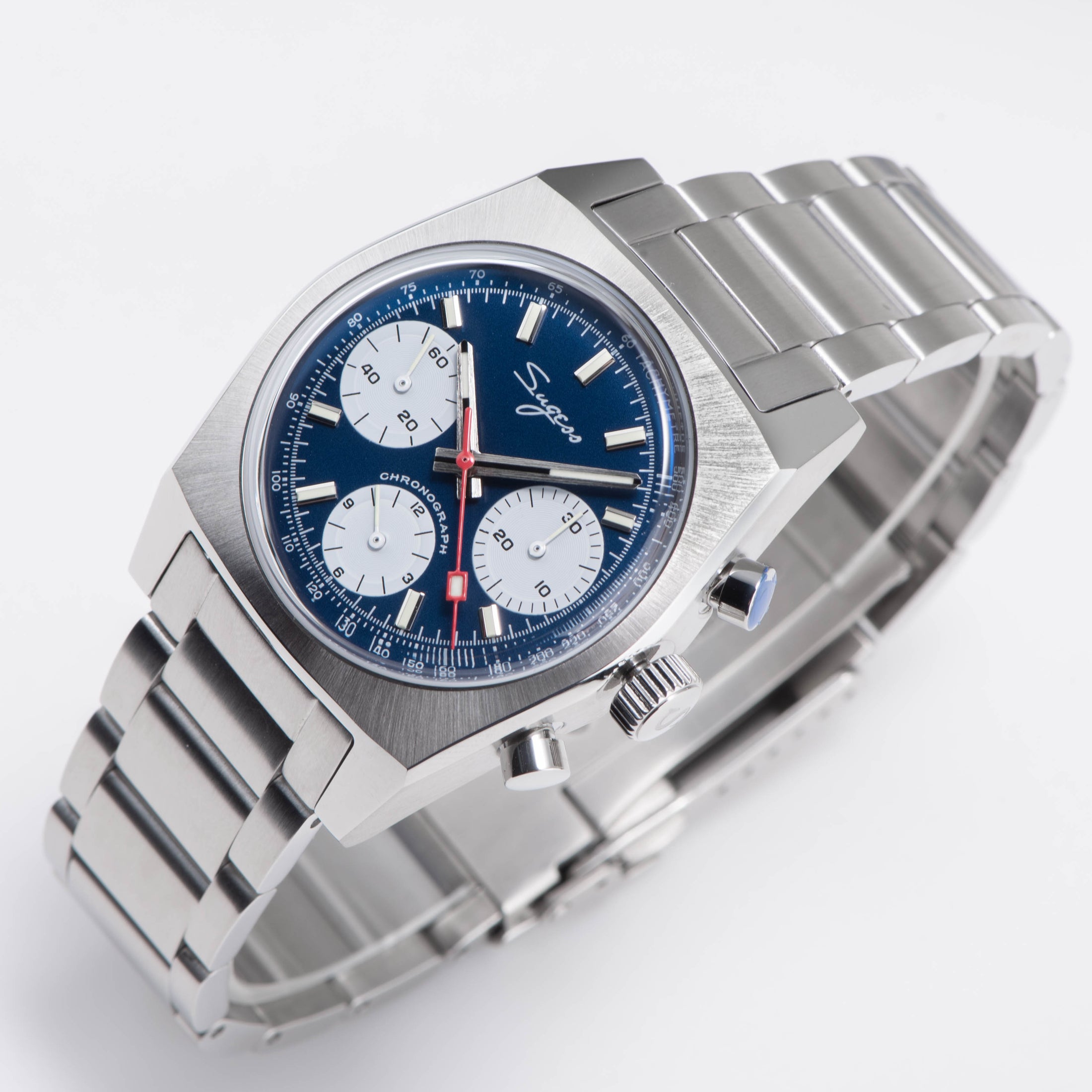 Sugess 40mm 1963 Mineral Glass Seagull ST1901 Movement Chronograph ...