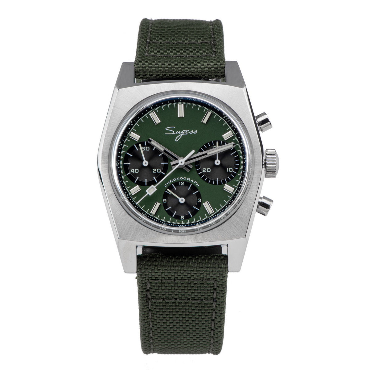 sug Chrono Heritage S419 Chronograph Green Dial