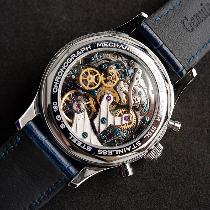 Sugess 40mm 1963 Mineral Glass Seagull ST1901 Movement Chronograph