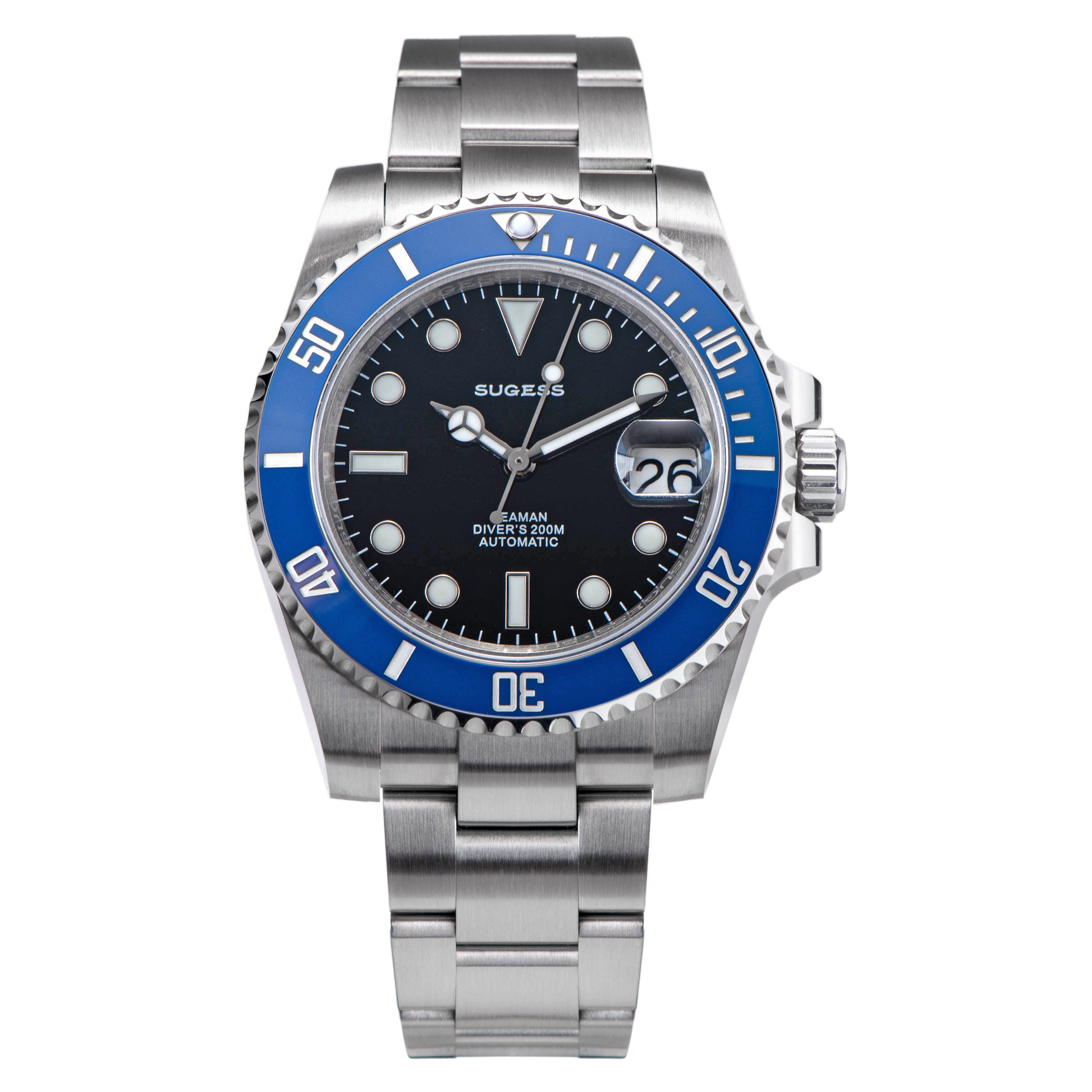 Ocean Star SU116610LB Black Dial Blue Bezel Seagull ST2130 movement