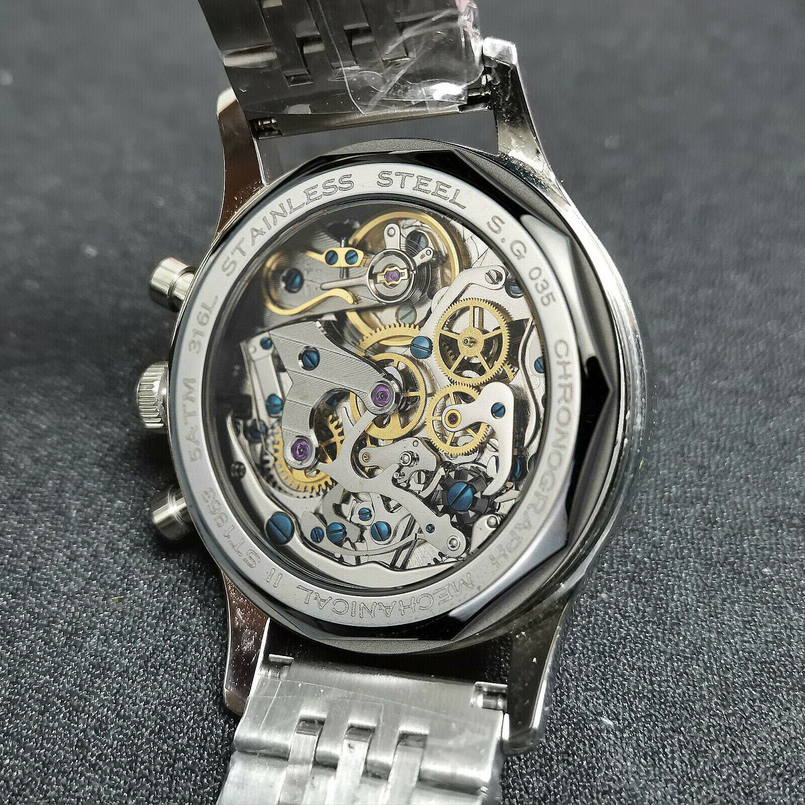 Seagull 1963 Sugess Steel Panda Chrono ST1901 Movement Chronograph ...